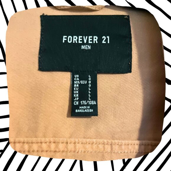 π§₯ Forever 21 Menβs Peach/Salmon Denim Jacket (L) - Picture 5 of 5